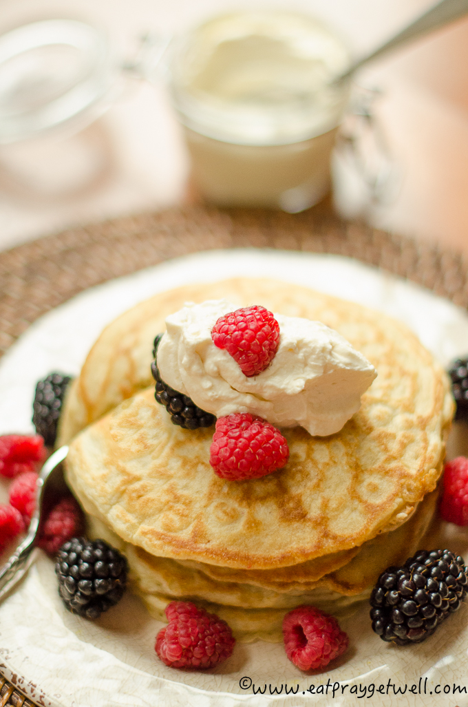 pancakes with whipped cream